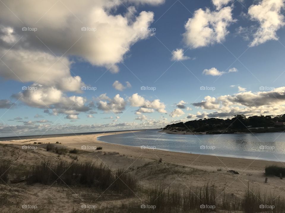 the sky in the water