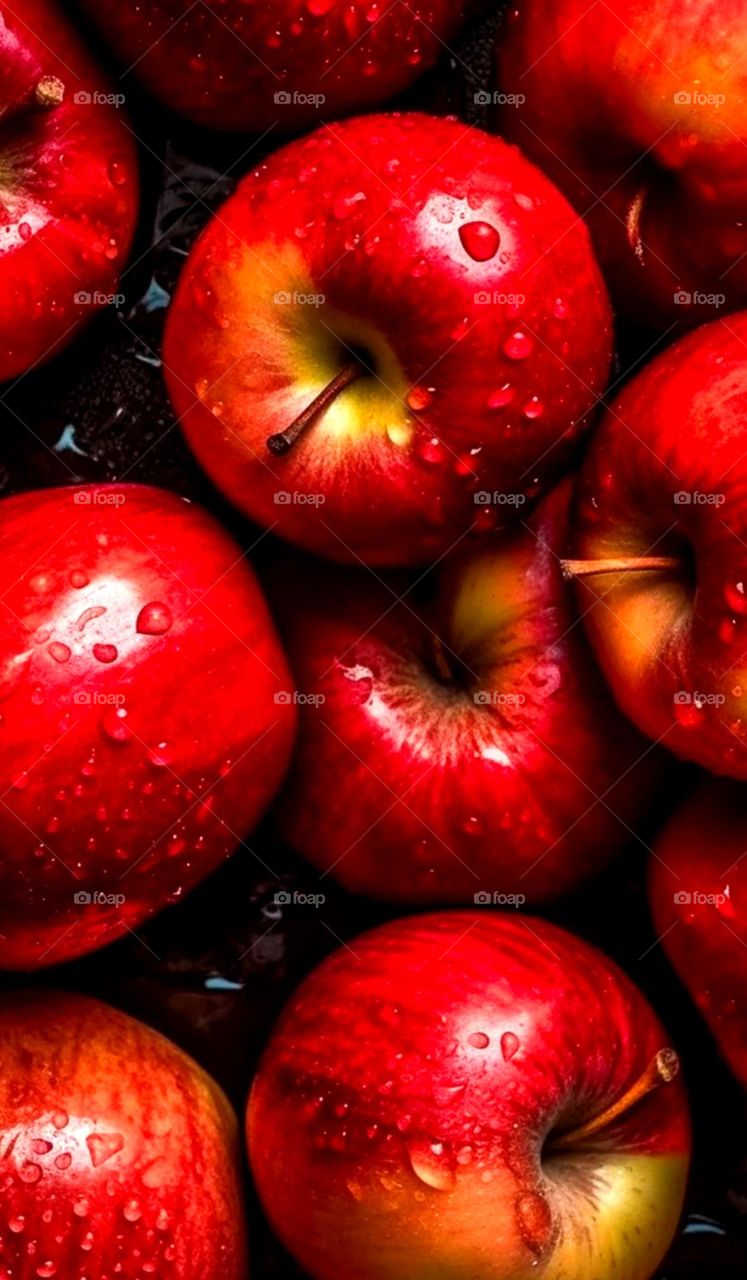 looks a fresh big Indian apple so beautiful colours and big size testy and spunchy fruit