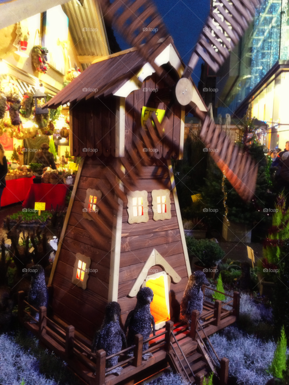 mini christmas market windmill by robinseet