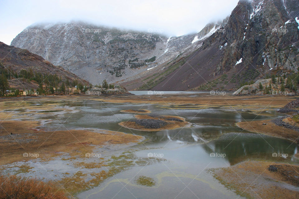 snow mountain water lake by kshapley