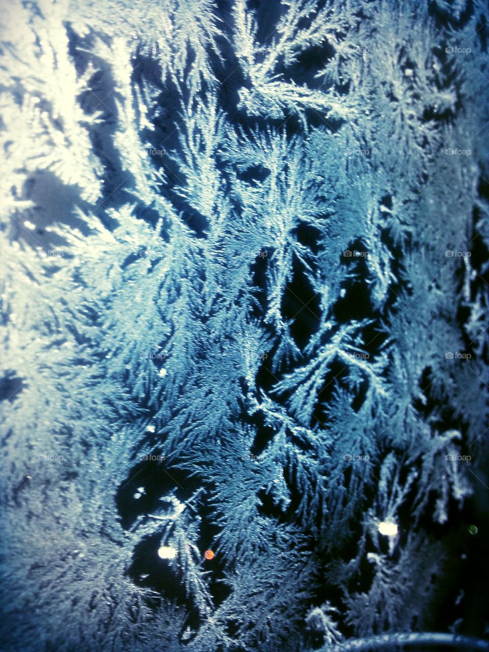 Frost on my car window.