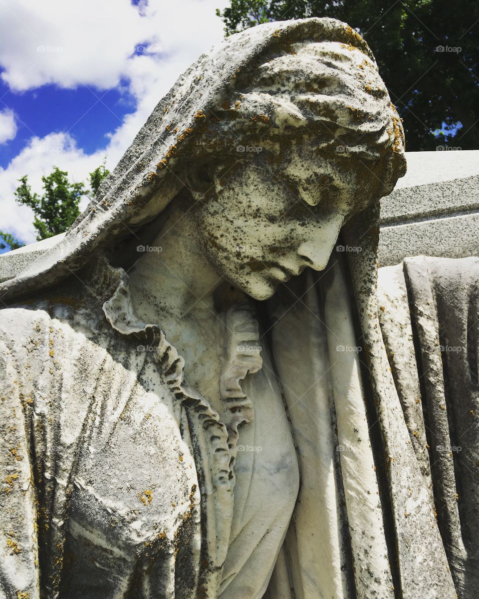 Weeping angel at the Sidney Ohio cemetery 