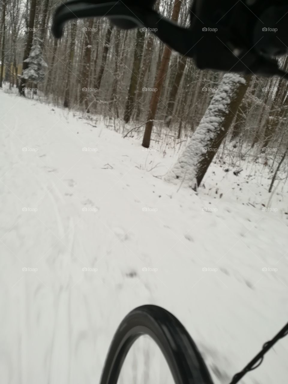 Winter biking