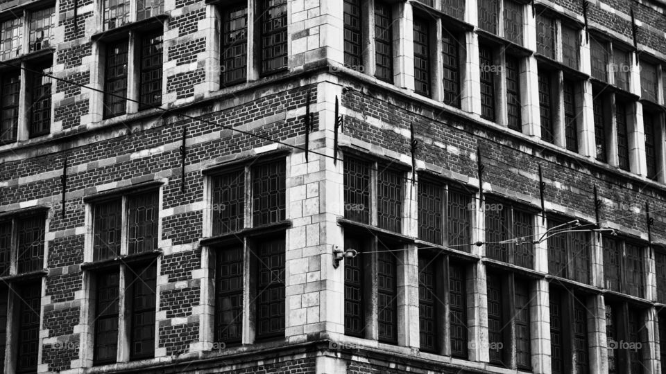 Old architecture in Antwerp, Belgium.