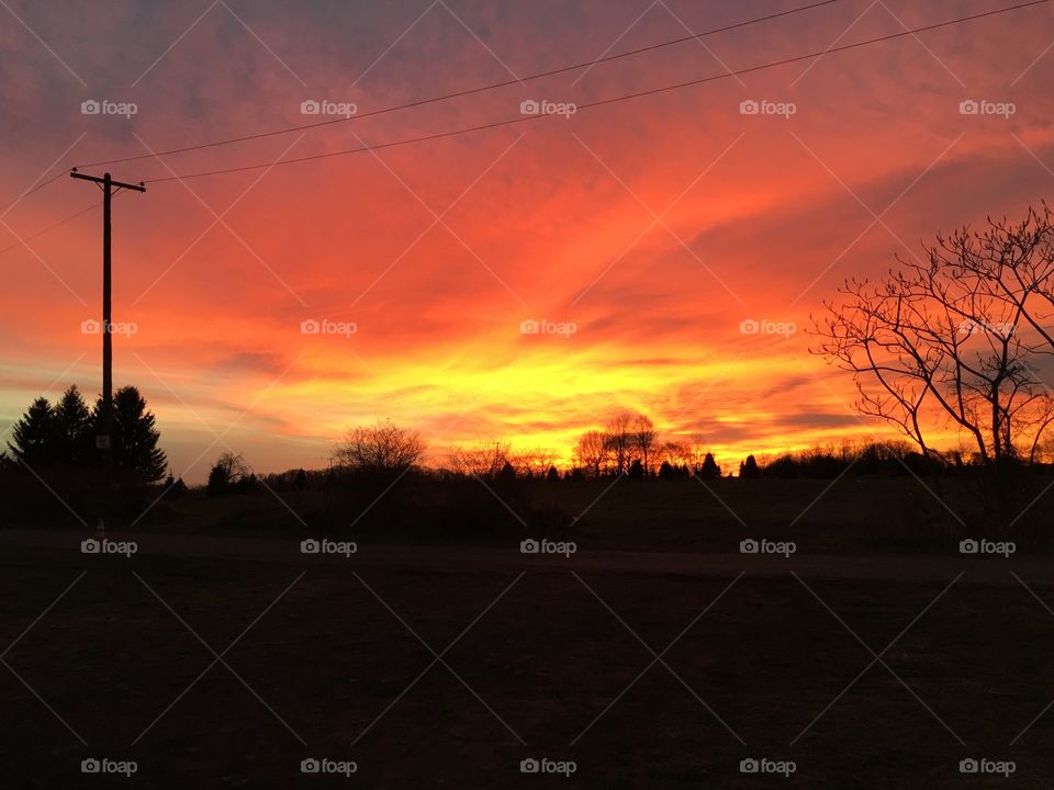 Incredible sunset at Stokoe Farms. 