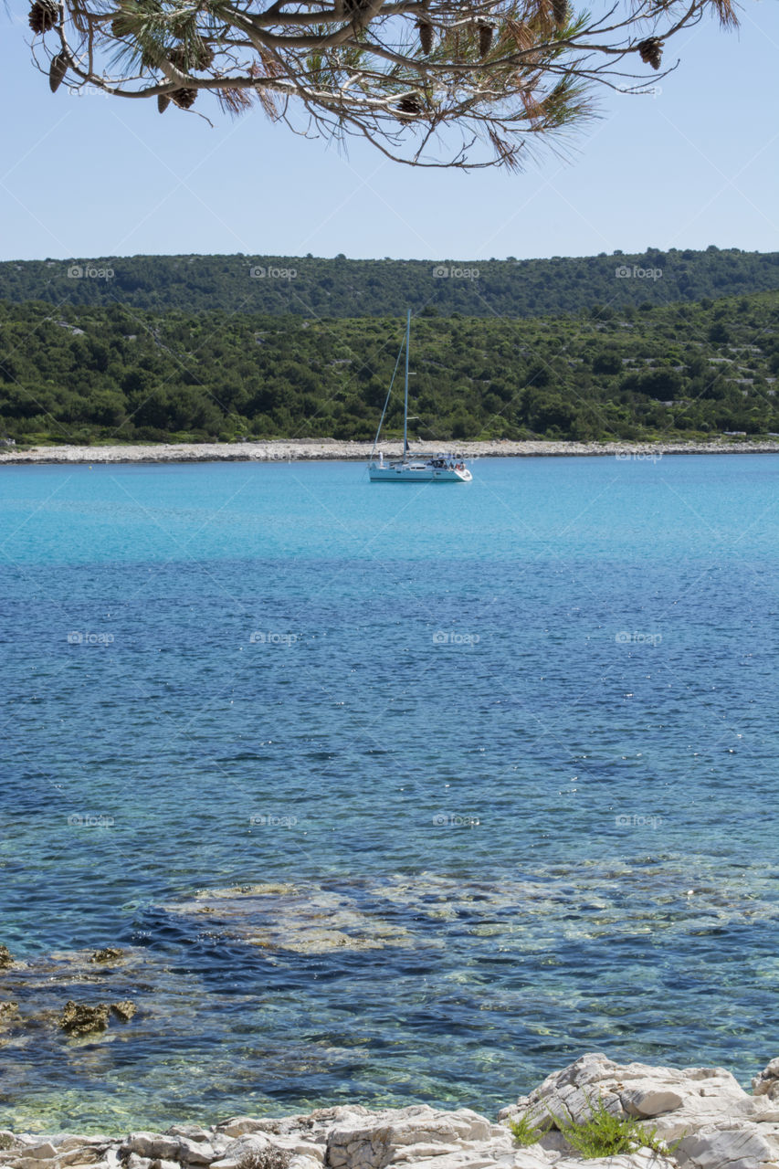 Beach with blue water