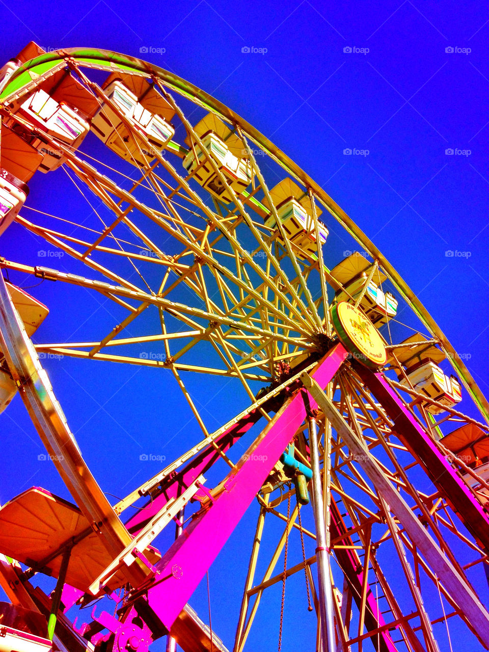 sky ferris wheel blue by somebeach