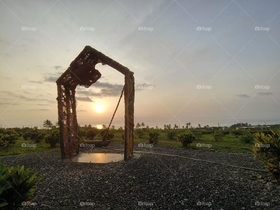 The first light of dawn in Taimali, Taitung County, Taiwan