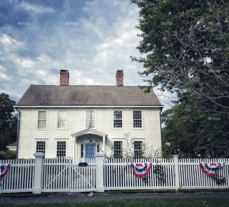 Historic house getting ready for the Fourth of July… 