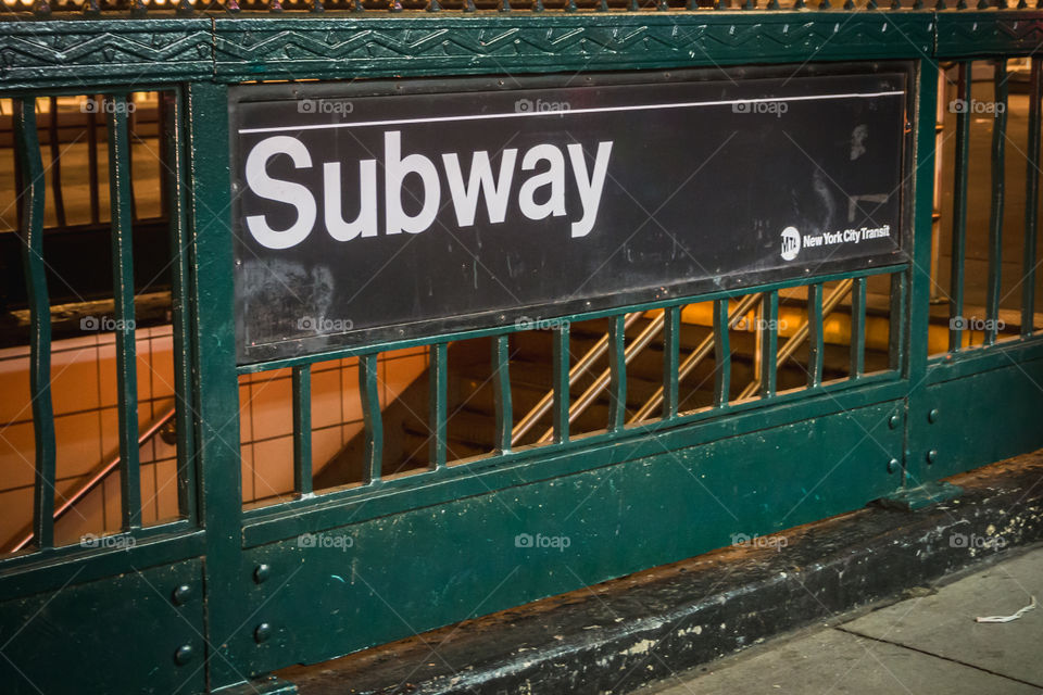 Access to the subway of New York 