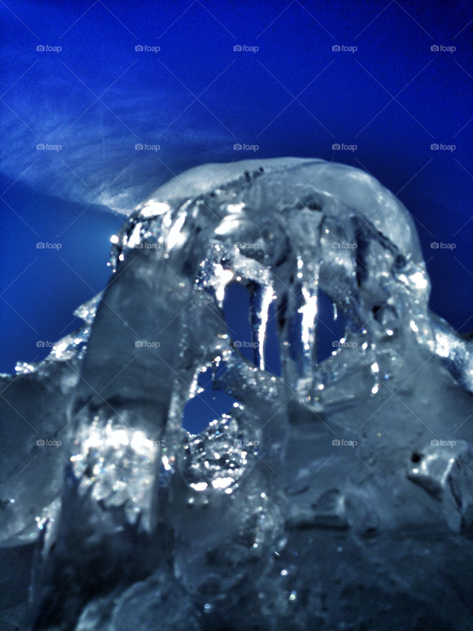 Natural ice sculpture