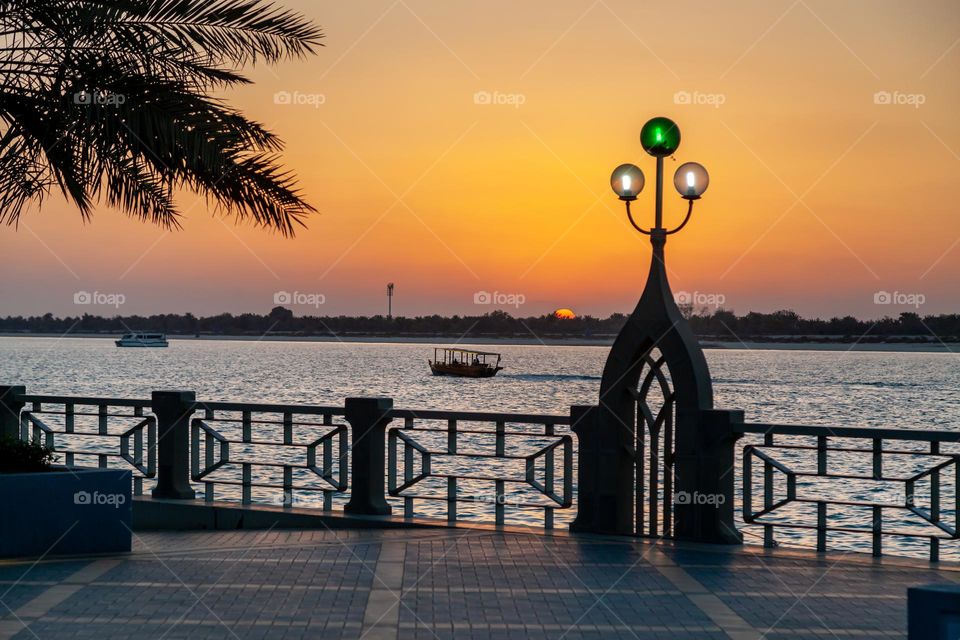 Sunset in Abu Dhabi Corniche