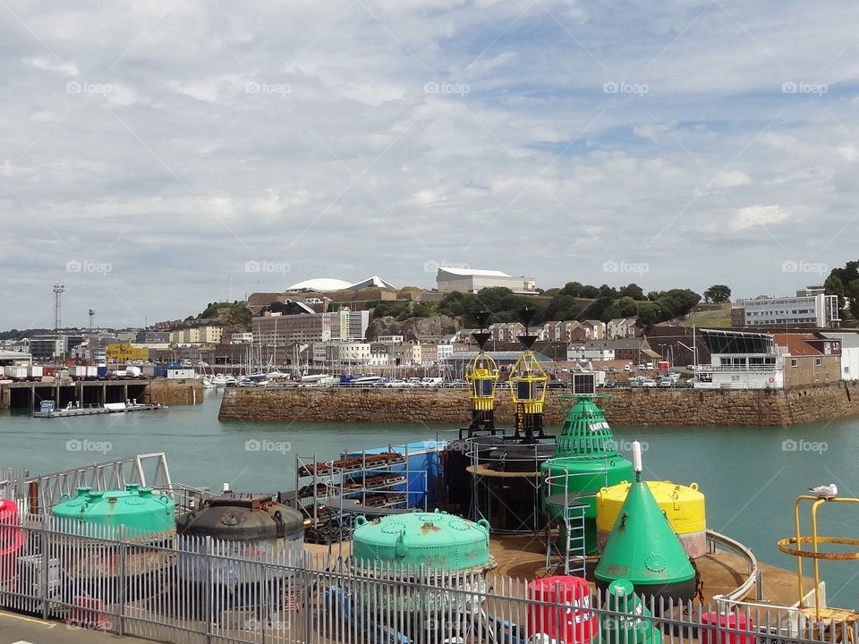 St Helier Harbour Entrance, Jersey, Channel Islands