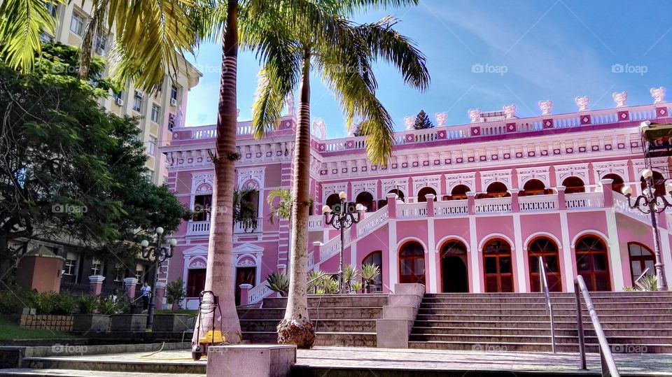 Pink palace in florianopolis Brazil 