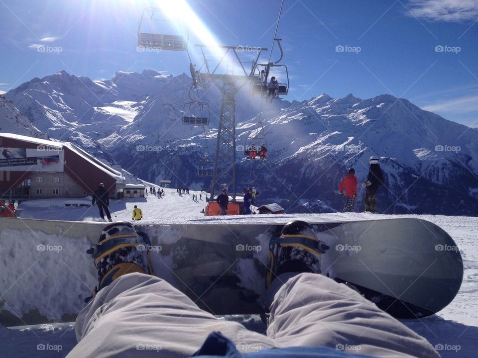 winter view ski area sveits by aja064