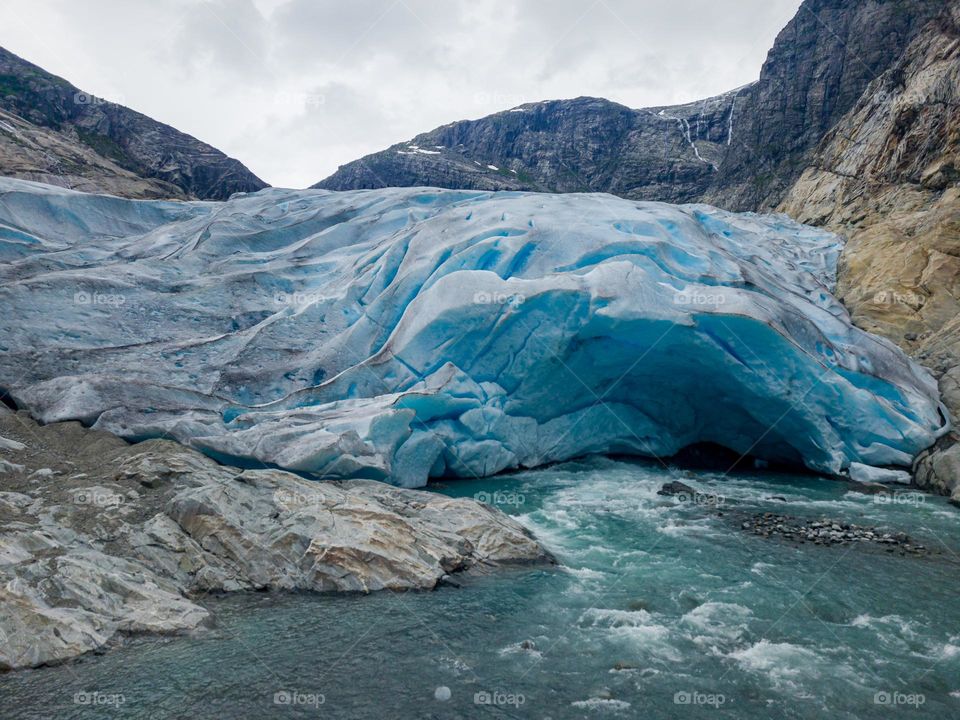 the cave of the Nigardsbreen glacier, one of the most famous in Norway