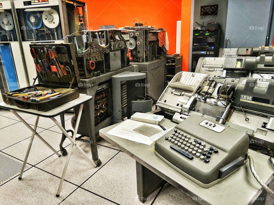 Antique computer mainframe