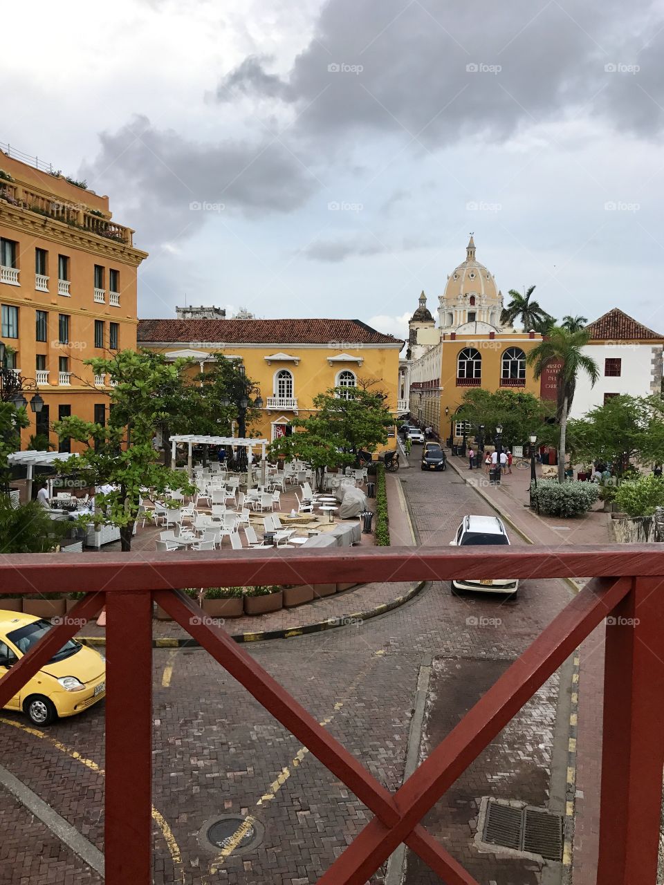 City scenic views in Cartagena, Colombia 