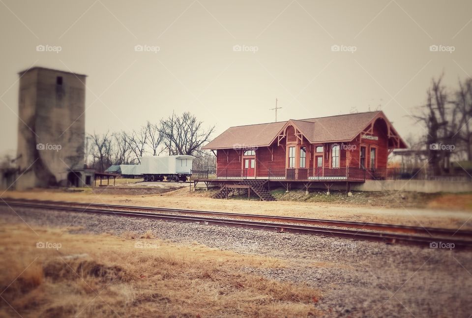 Train Depot at Blackwater, Mo.