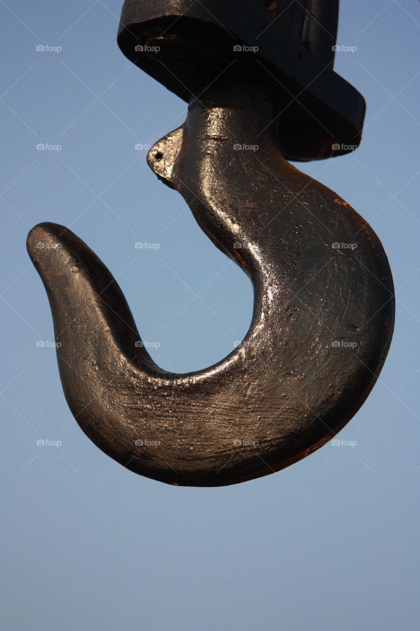 A hook of a crane