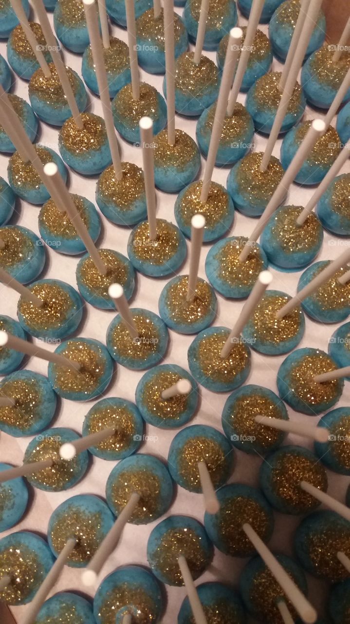 Glitter cake pops for a special princess!