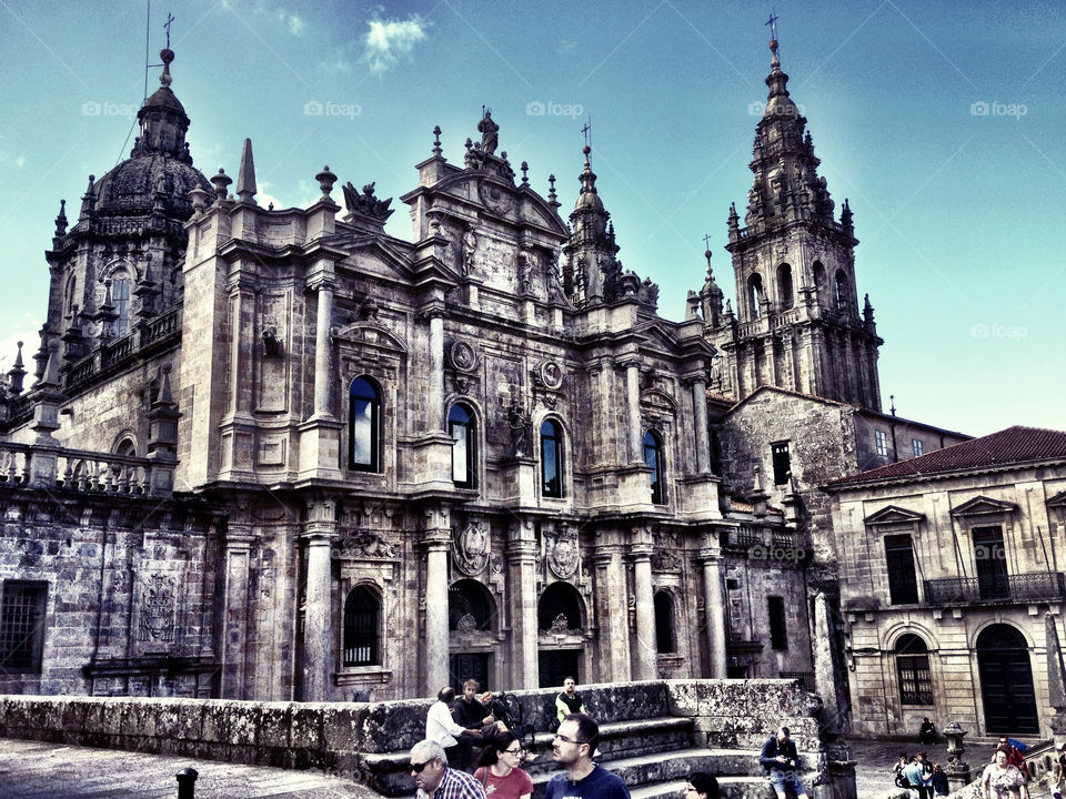 Fachada de la Azabachería, Catedral de Santiago de Compostela. Fachada de la Azabachería, Catedral de Santiago de Compostela (Santiago de Compostela - Spain)