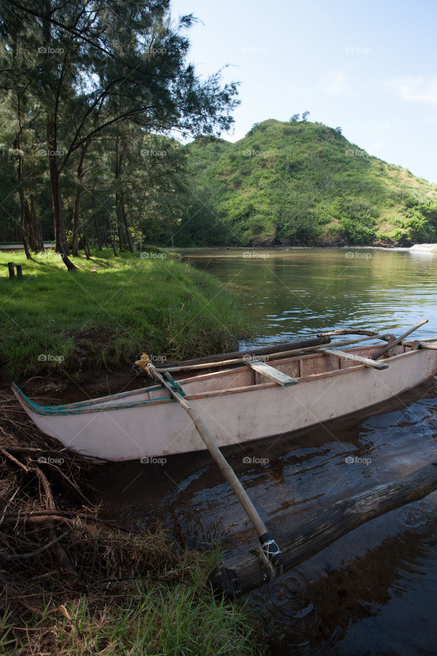 boat on a lake