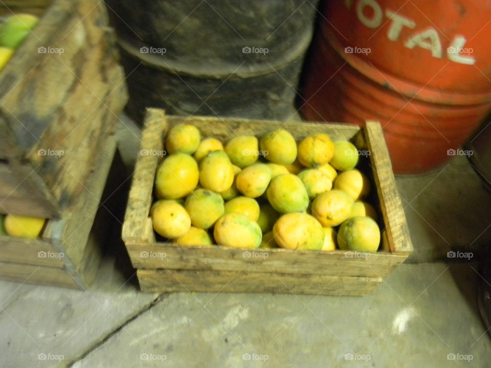 Mangos in craters ready for market