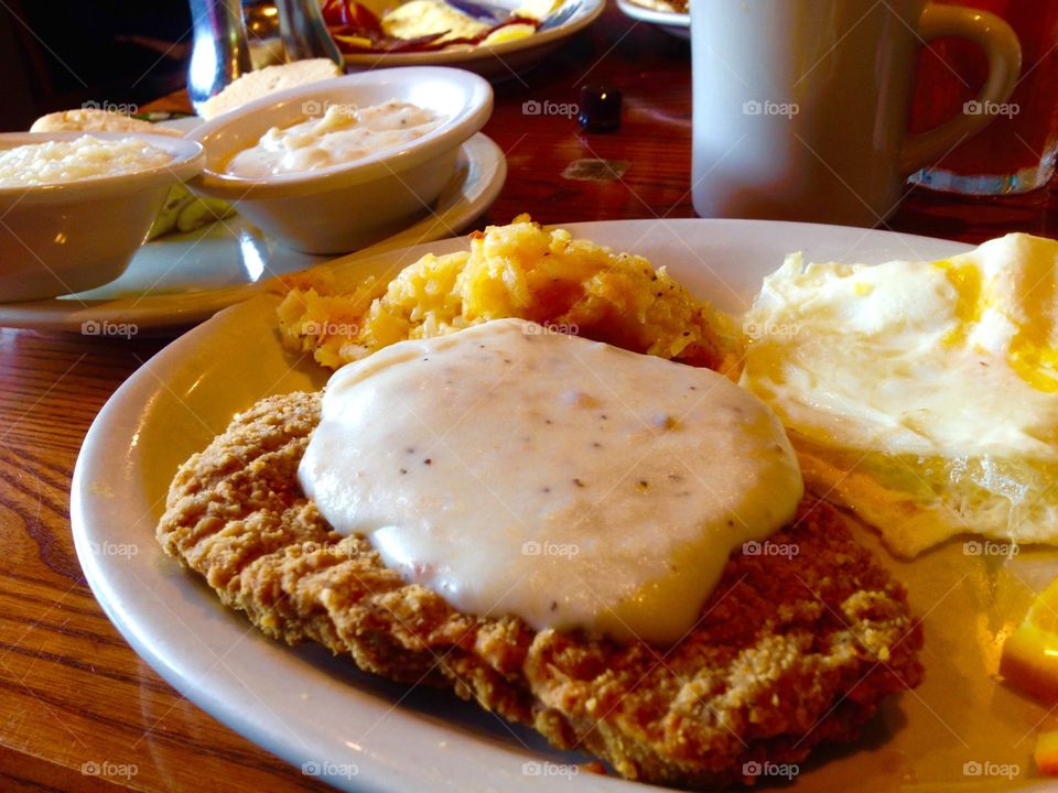 Country fried steak breakfast