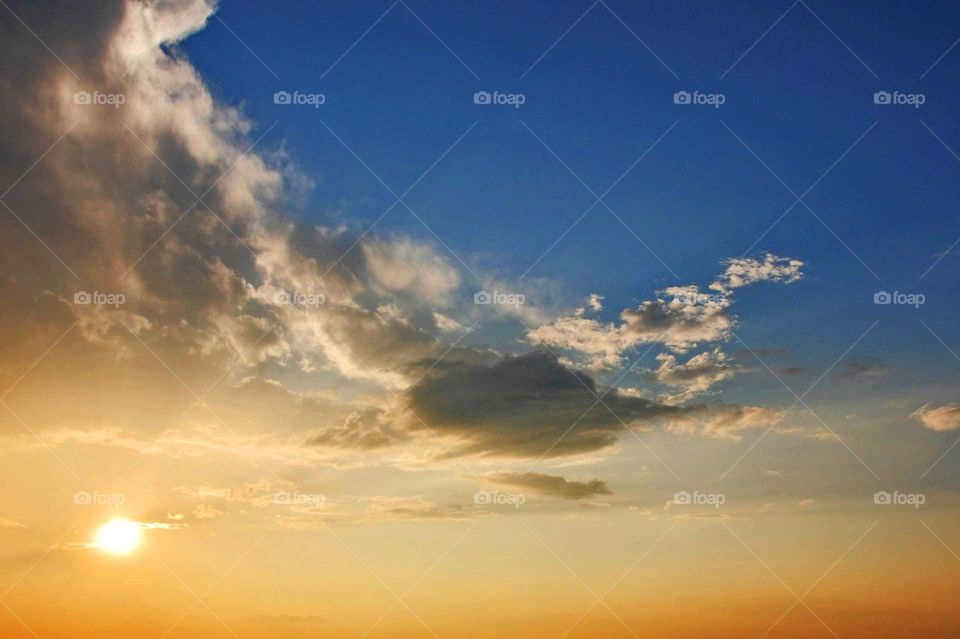 sky clouds, sunset