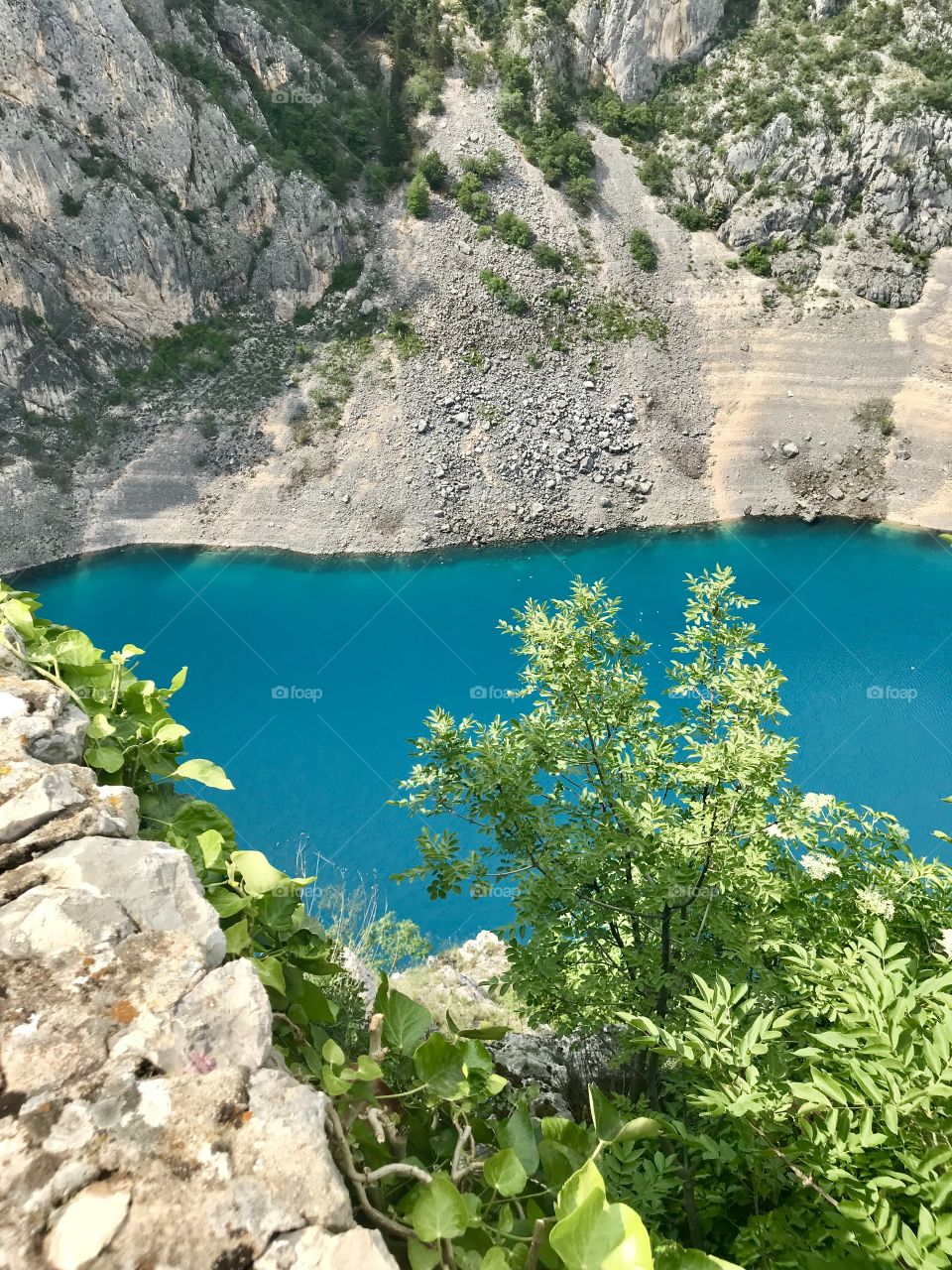 Beautiful Blue lake, Imotski, Croatia 