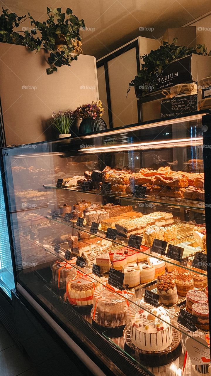 Join first mission. Showcase with cakes 