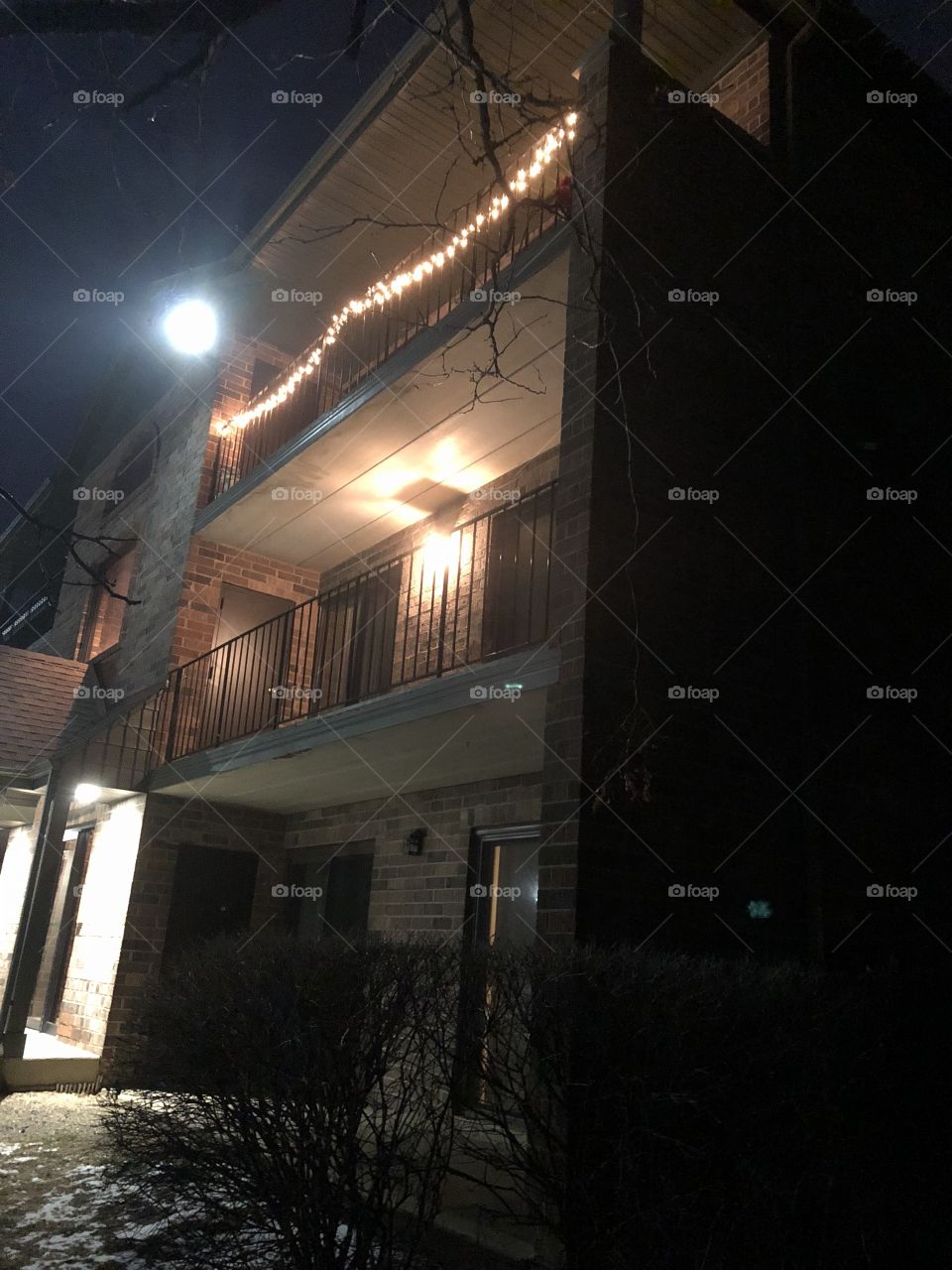 Balcony light string 