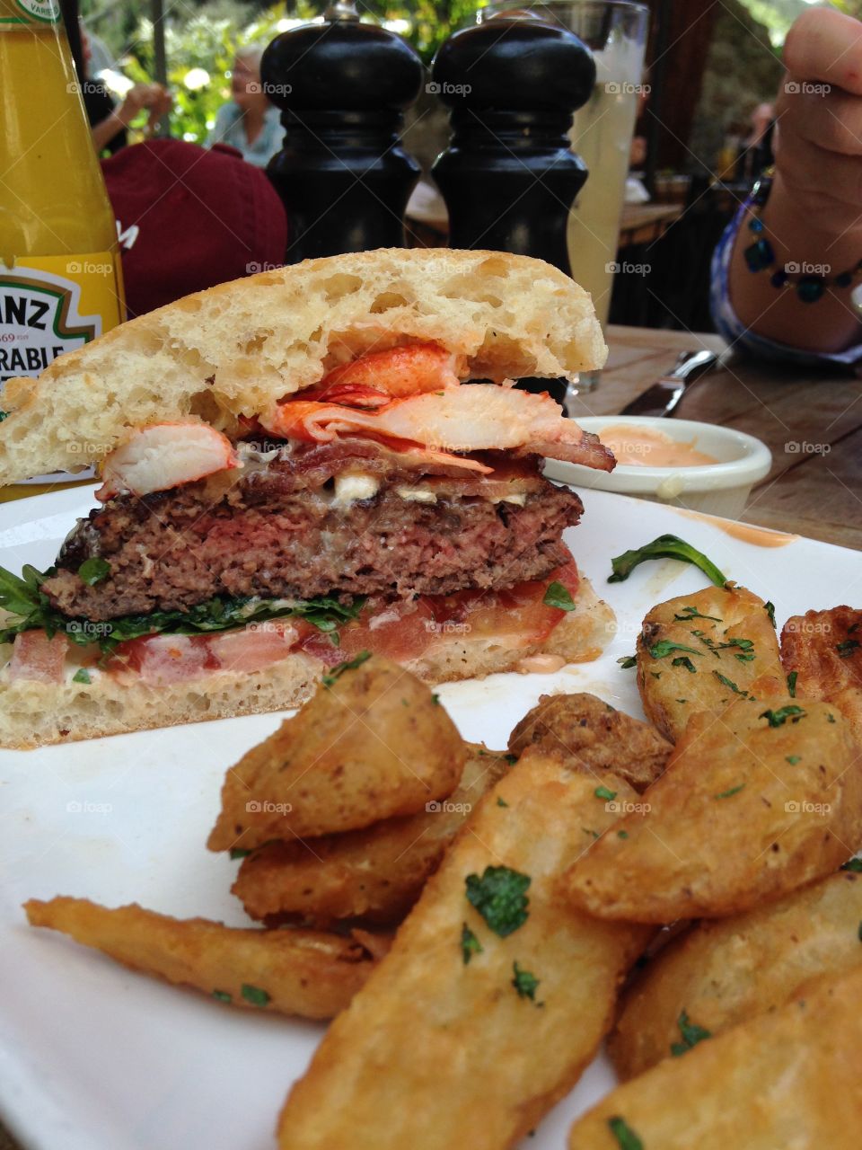 Lobster Burger. Tarpys Roadhouse, Monterey CA