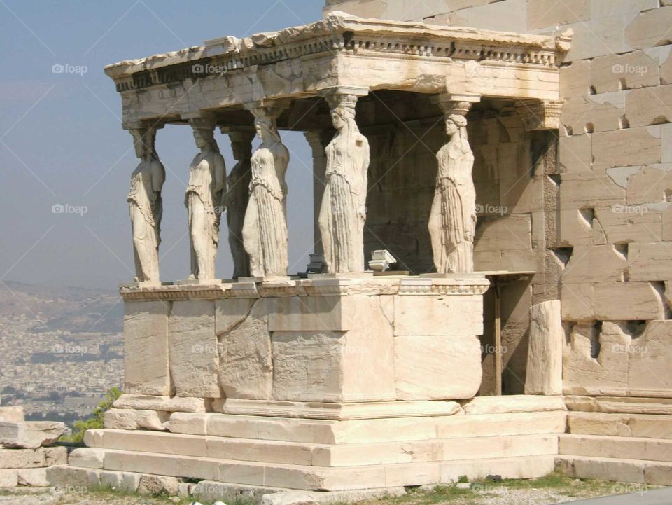 Acropolis statue. Greece, Athens, Acropolis statue, kores