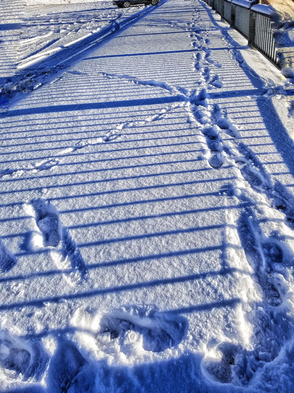footprints in snow
