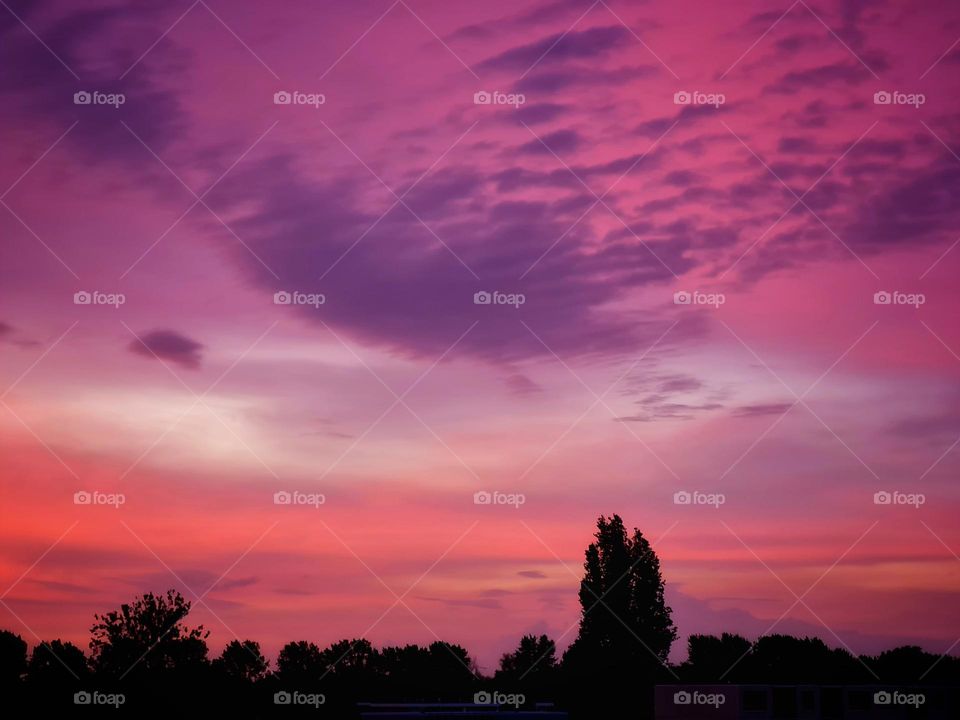 The sky is painting in beautiful colors