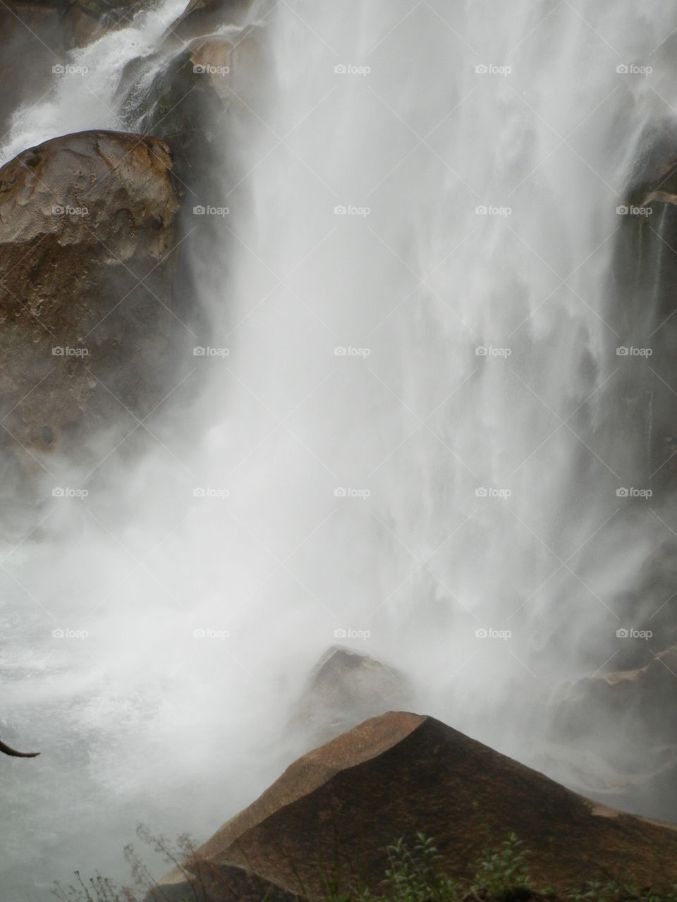 splash from a waterfall