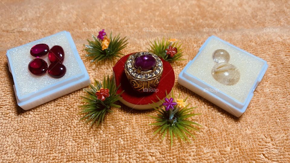 Ring and red agate