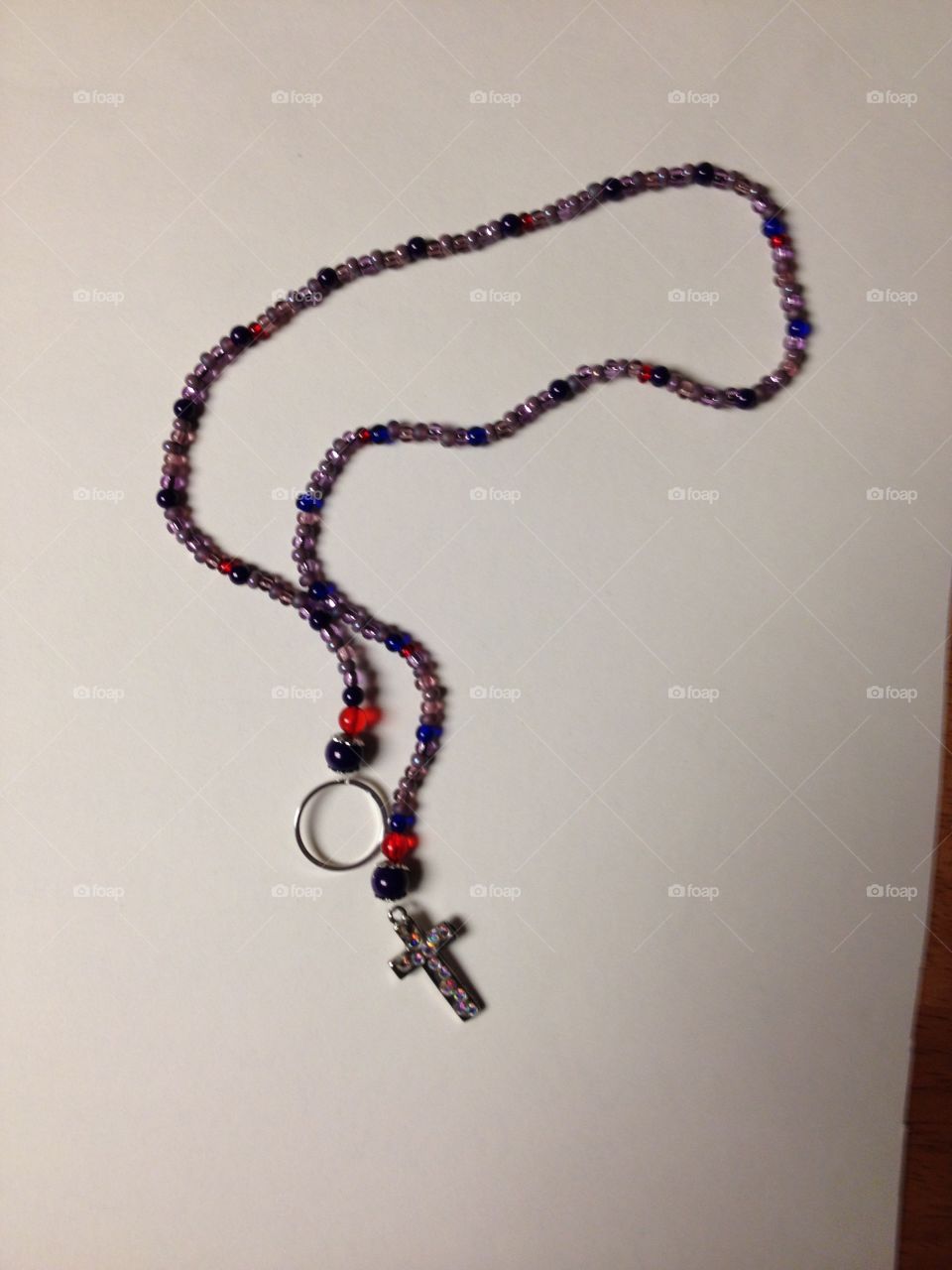 Handmade swag necklace!  Beads are glass spacers & charms are Tibetan silver!