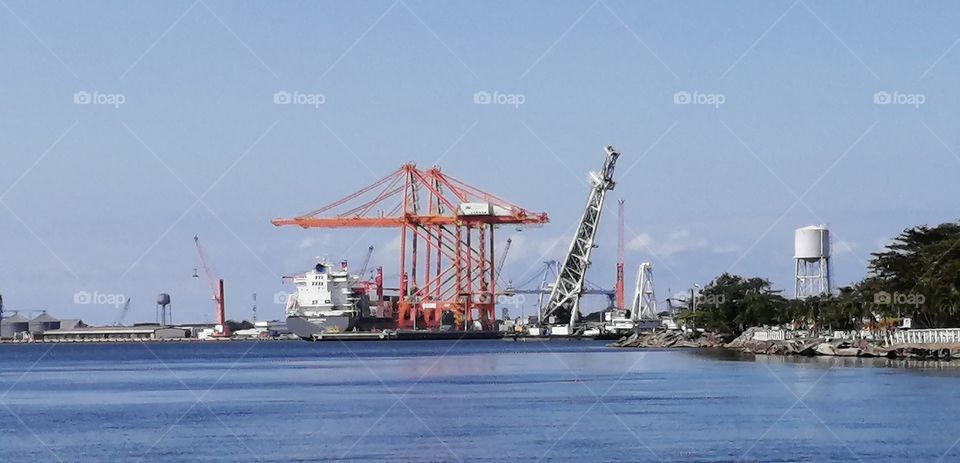 Panamax cranes in Puerto Cortes Honduras