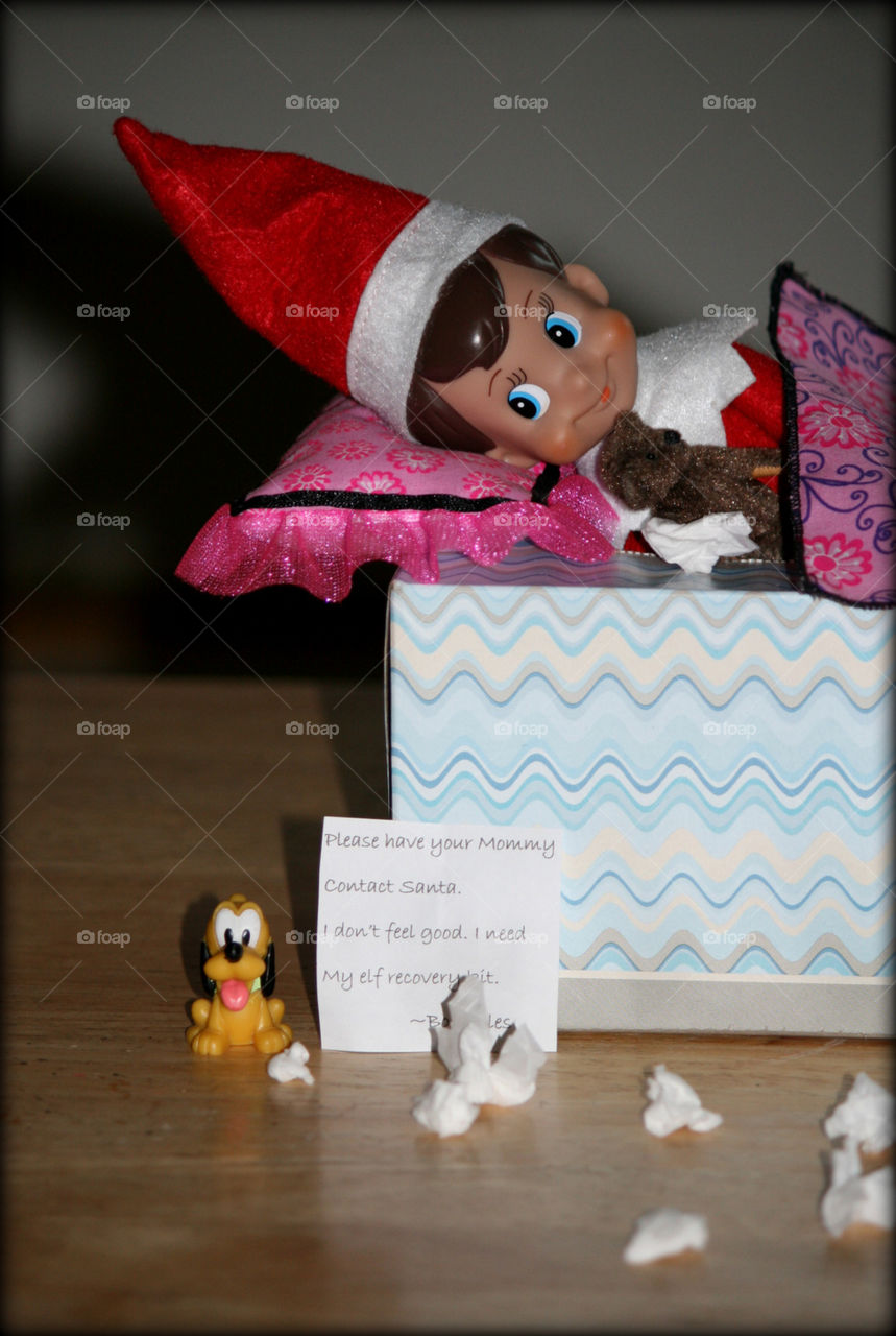 sick elf on the shelf