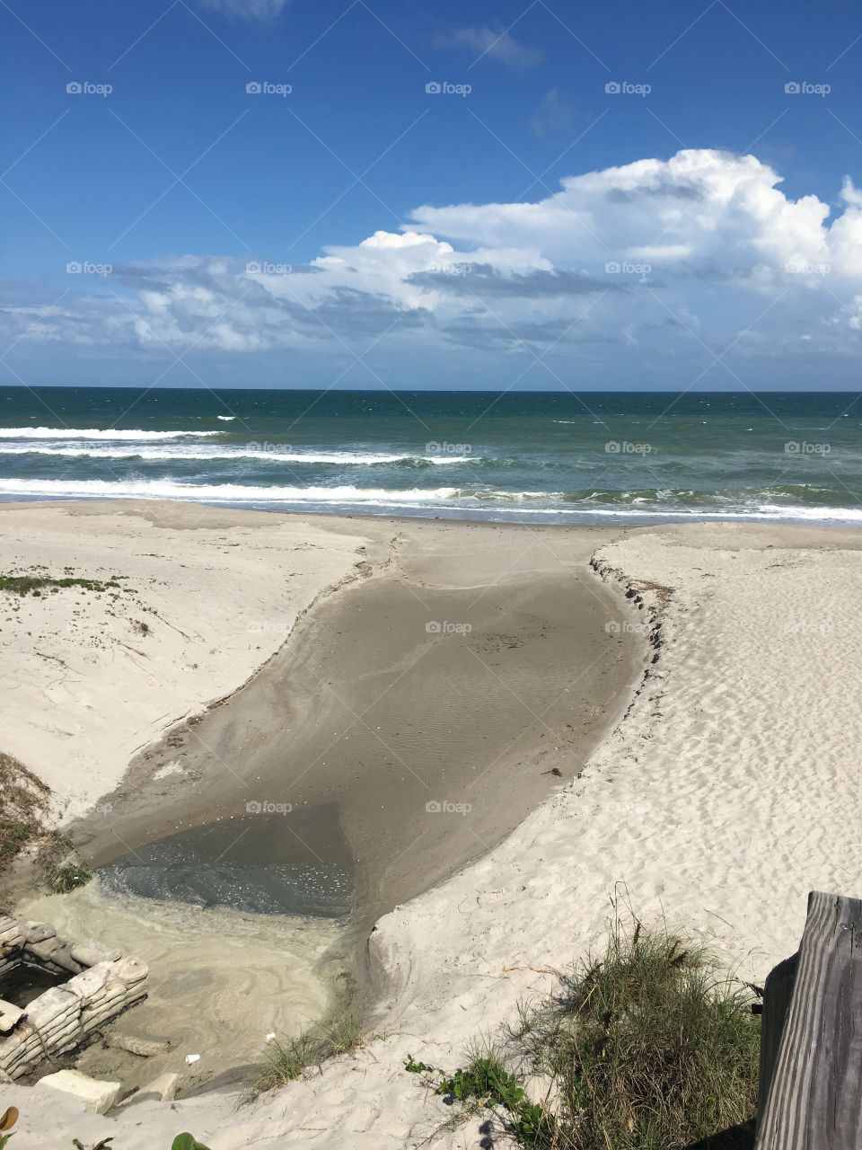 Beach Erosion Melbourne Florida before Hurricane Mathew 