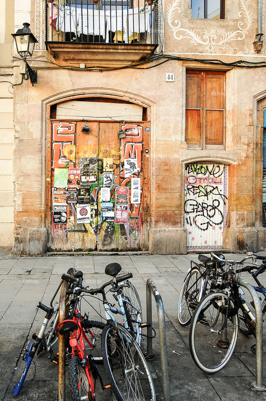 In the streets of Barcelona