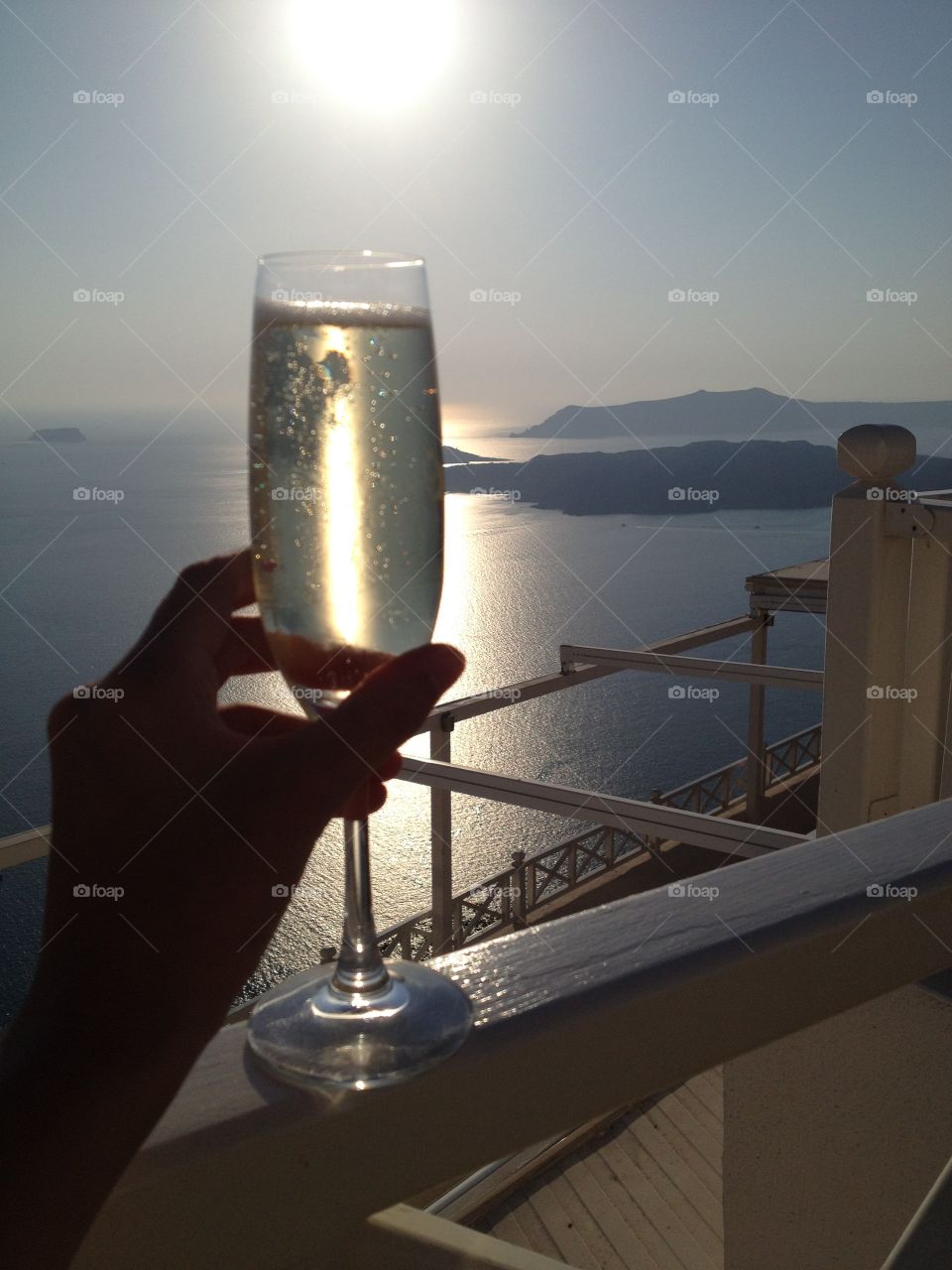 Sunset appetizer in Santorini...