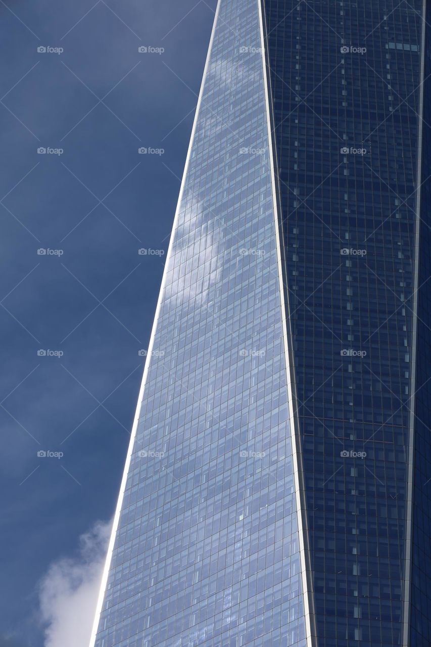 Close up of a glass building 