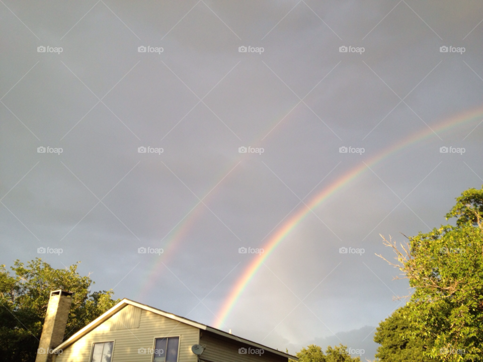 dallas texas rainbow double rainbow roof top by justtinkerbell