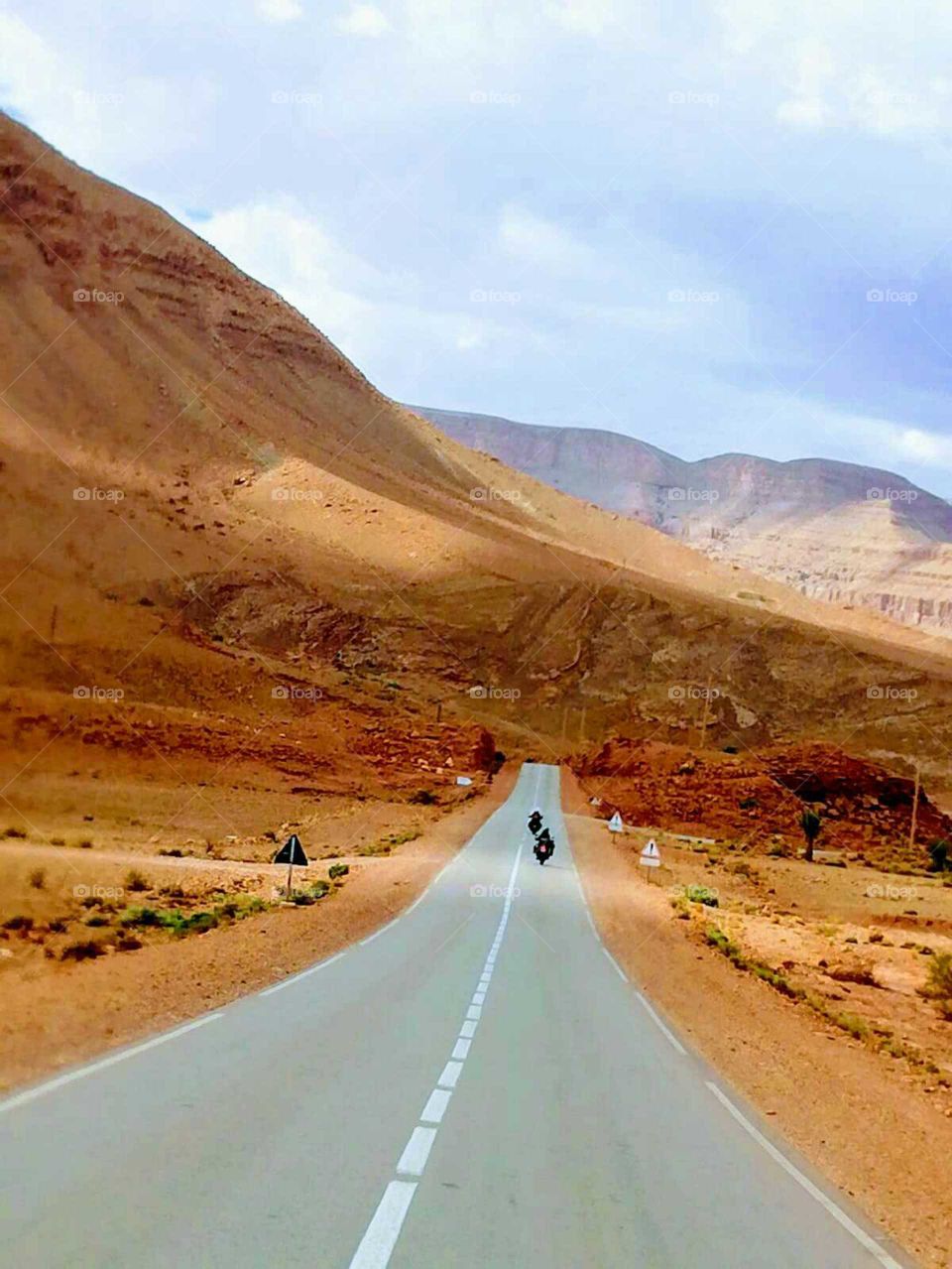 Riding through the Sahara desert, Morocco