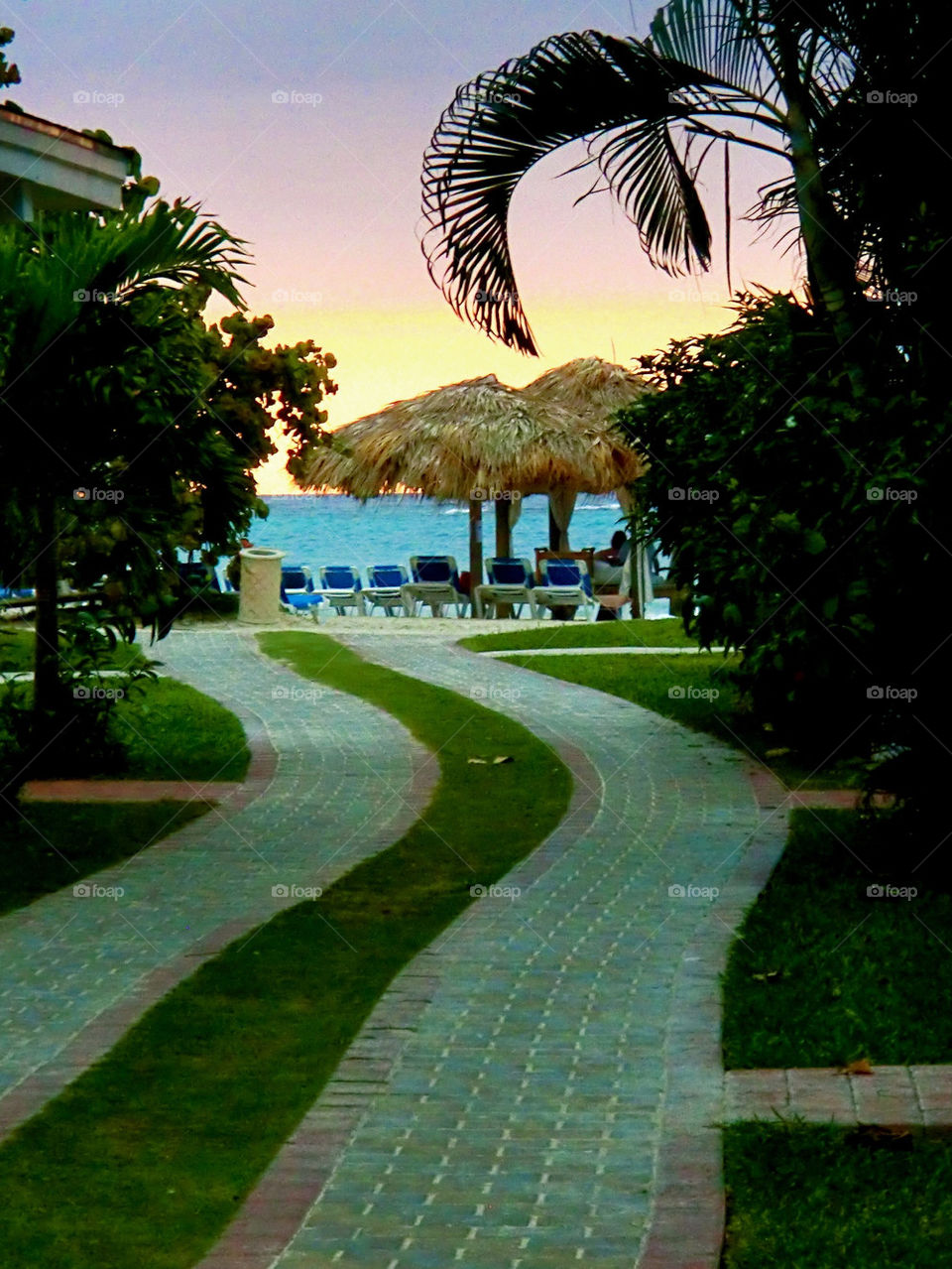 Sunset at the resort