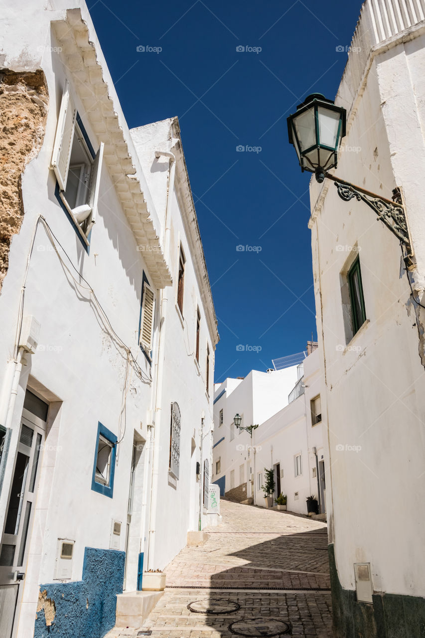 Typical street in Albufeira, Portugal